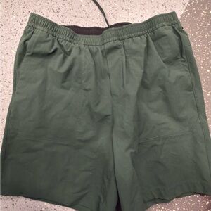 Lululemon Men's Elastic-Waist Casual Shorts - Olive Green